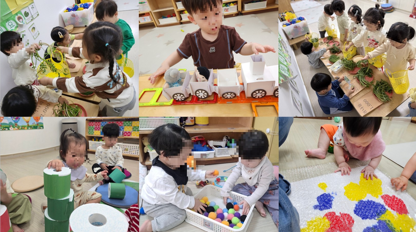 구립응암어린이집, 봄맞이 봄나물 가게놀이, 물감·솜공 탐색 등 다채로운 오감 체험 활...